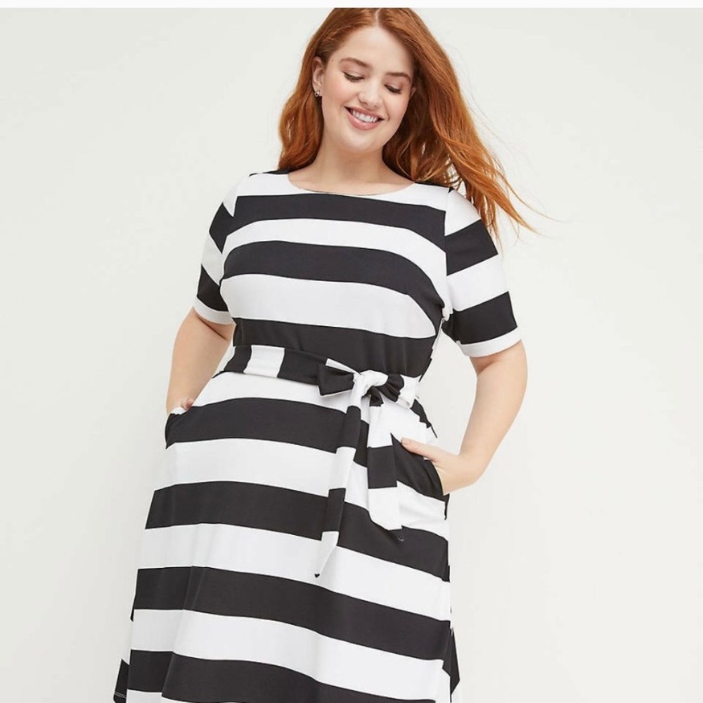 Lane Bryant belted dress